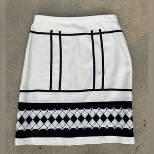 Etcetera Embroidered Color Block Skirt - size 6
